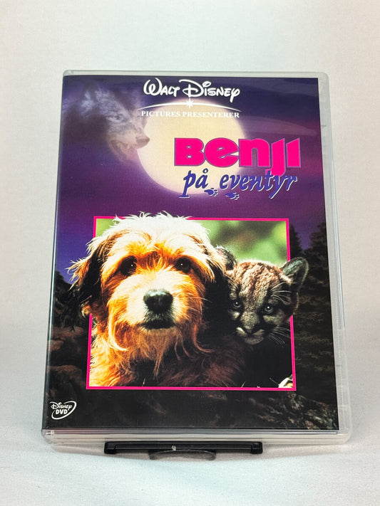 Forside av DVD-cover til Benji på eventyr, brukt DVD hos Brukbar Film