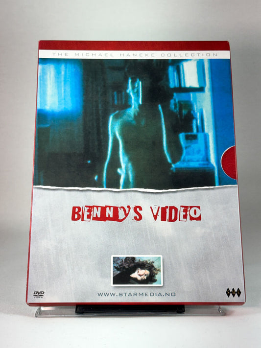 Forside av cover til Benny’s Video, bruktfilm hos nettbutikken Brukbar Film
