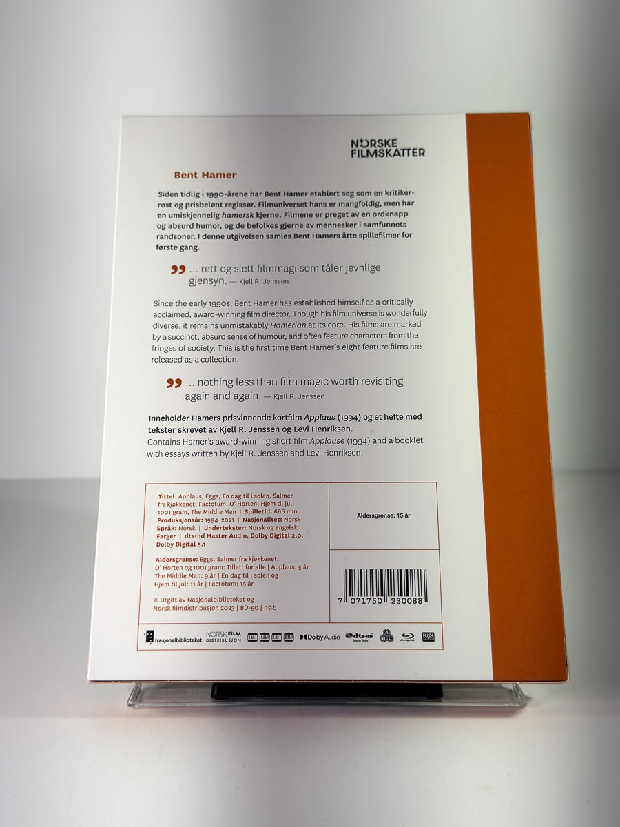 Bakside av cover til Bent Hamer på DVD
