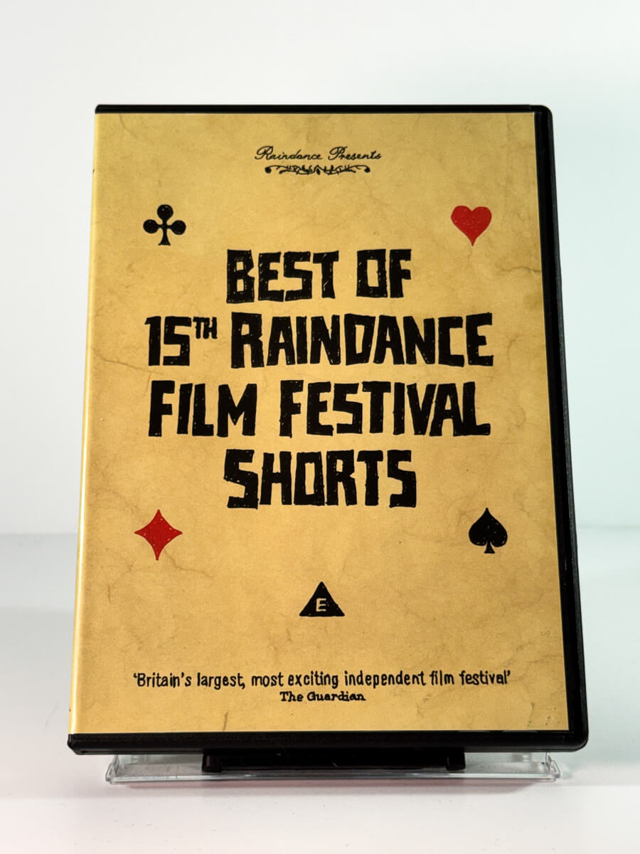 Forside av cover til best of 15th raindance film festival shorts, bruktfilm på DVD hos Brukbar Film