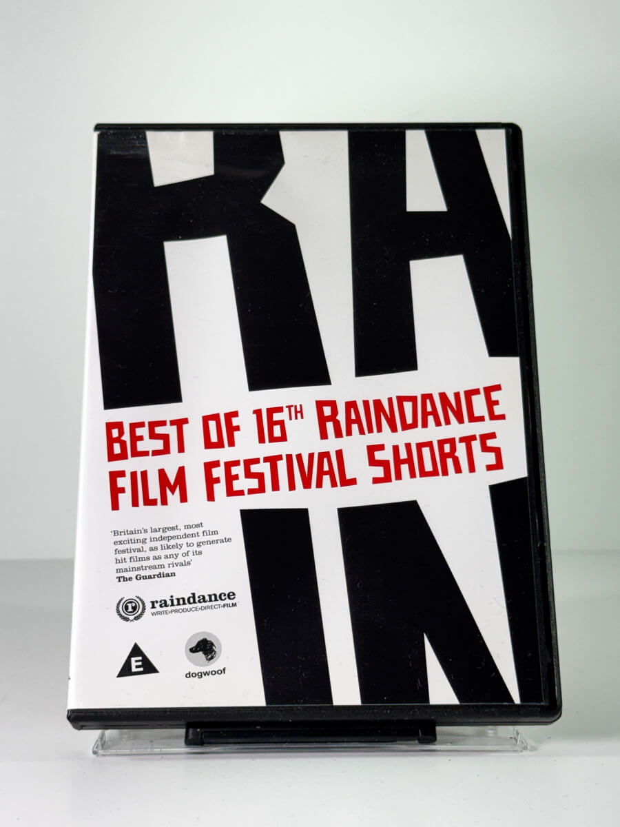 Forside av cover til Best of 16th Raindance Film Festival Shorts, bruktfilm hos nettbutikken Brukbar Film