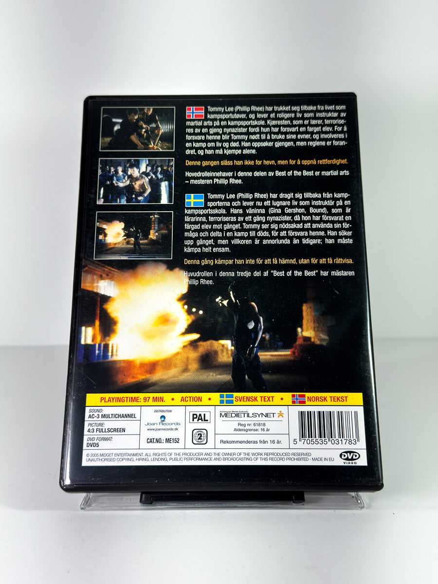 Bakside av cover til Best of the Best 3 på DVD