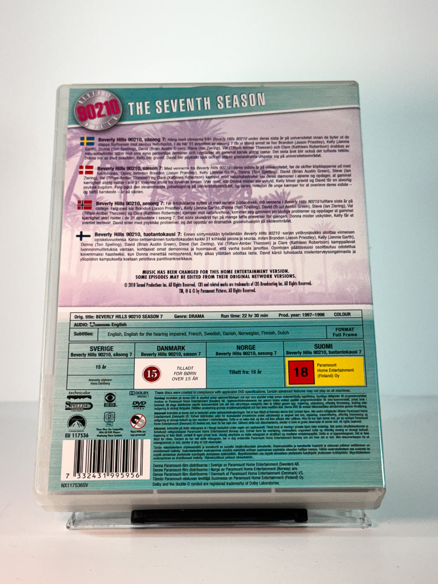 Bakside av cover til Beverly Hills 90210 – Sesong 7, brukt DVD hos Brukbar Film