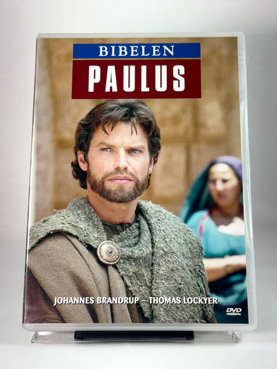 Forside av DVD-cover til Bibelen: Paulus – Johannes Brandrup som apostelen som forvandlet troens historie, brukt film på DVD hos Brukbar Film.