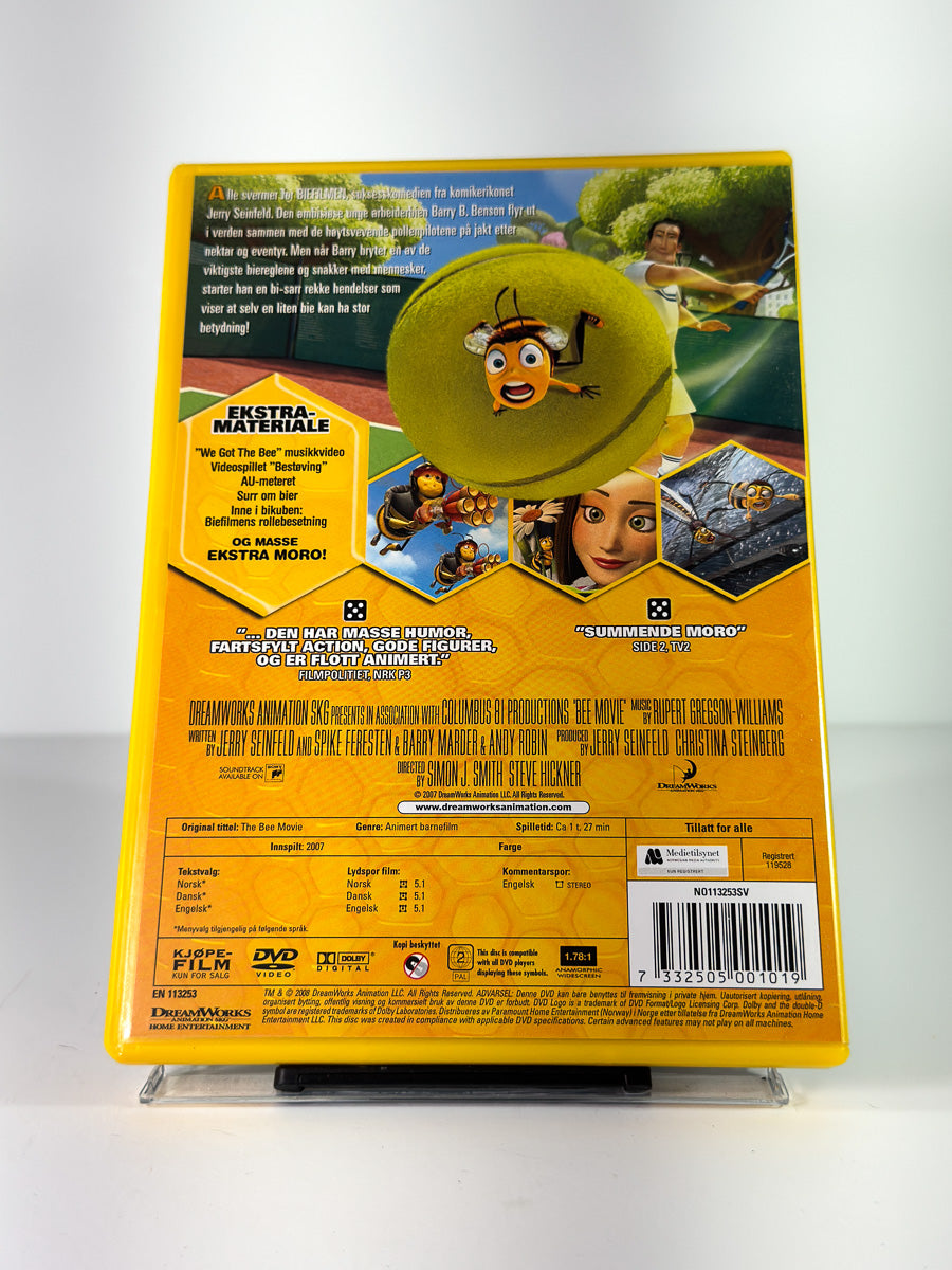 Bakside av cover til Bie Filmen på DVD