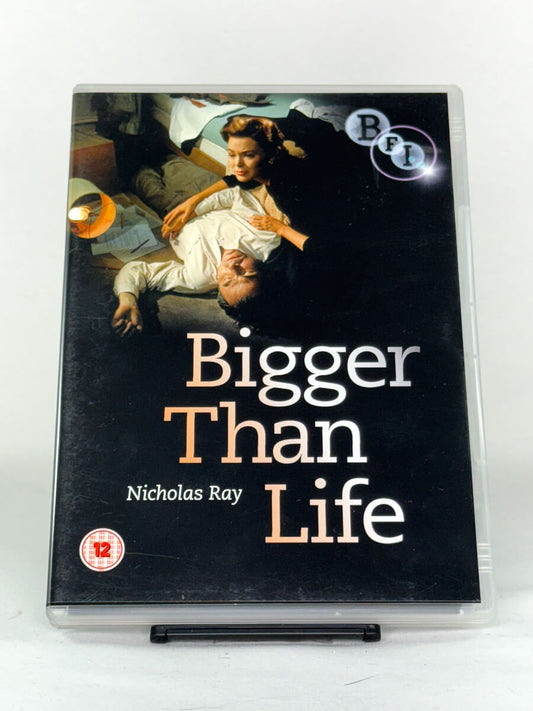 Forside av DVD-cover til Bigger Than Life – Nicholas Rays psykologiske drama, utgitt av BFI, brukt film hos Brukbar Film