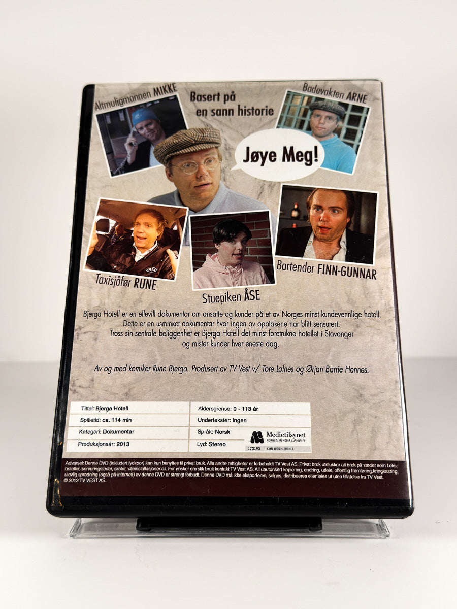 Bakside av cover til Bjerga Hotell – Sesong II på DVD