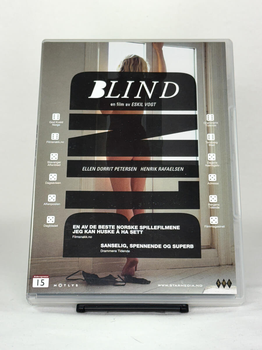 DVD-forside til filmen Blind
Originalt cover brukt for produktbilde i nettbutikken Brukbar Film