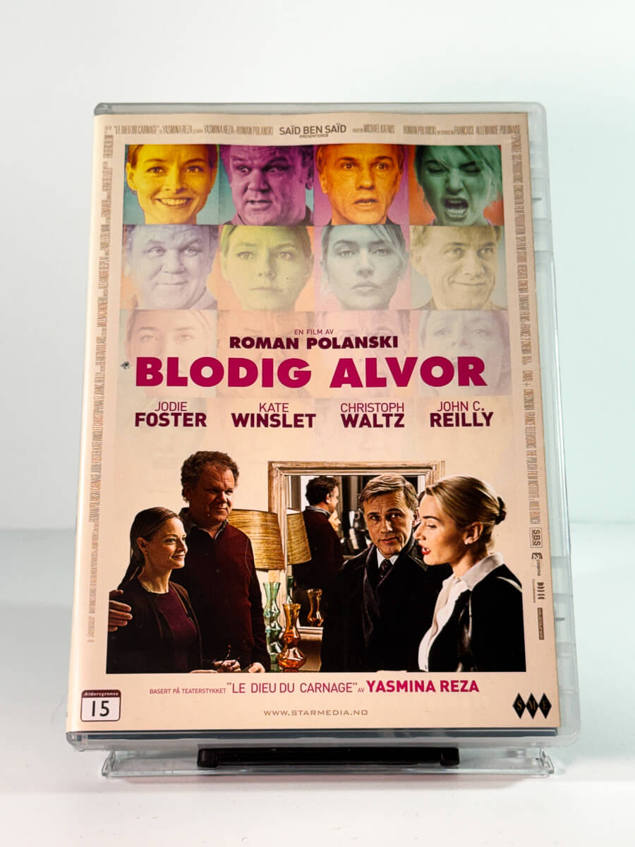 Forside av cover til blodig alvor, bruktfilm på DVD hos Brukbar Film