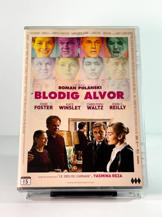 Forside av cover til blodig alvor, bruktfilm på DVD hos Brukbar Film