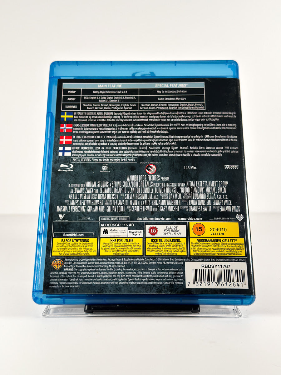 Bakside av cover til Blood Diamond på Blu-ray
