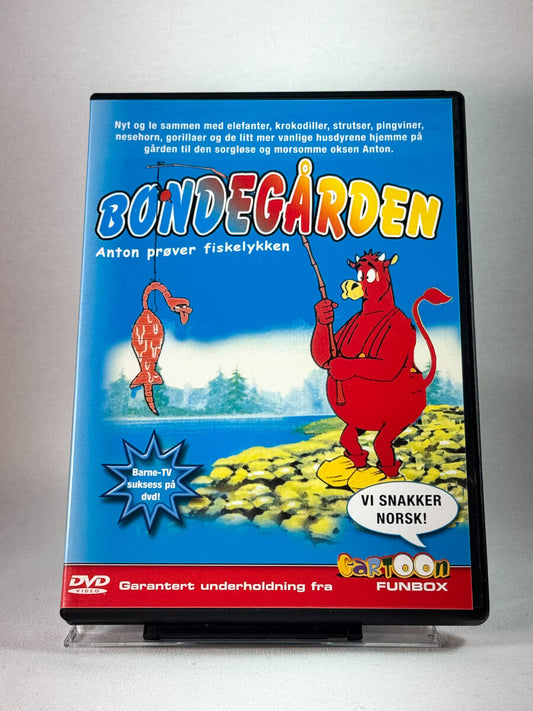 DVD-cover for Bondegården – Anton prøver fiskelykken, brukt DVD hos Brukbar Film