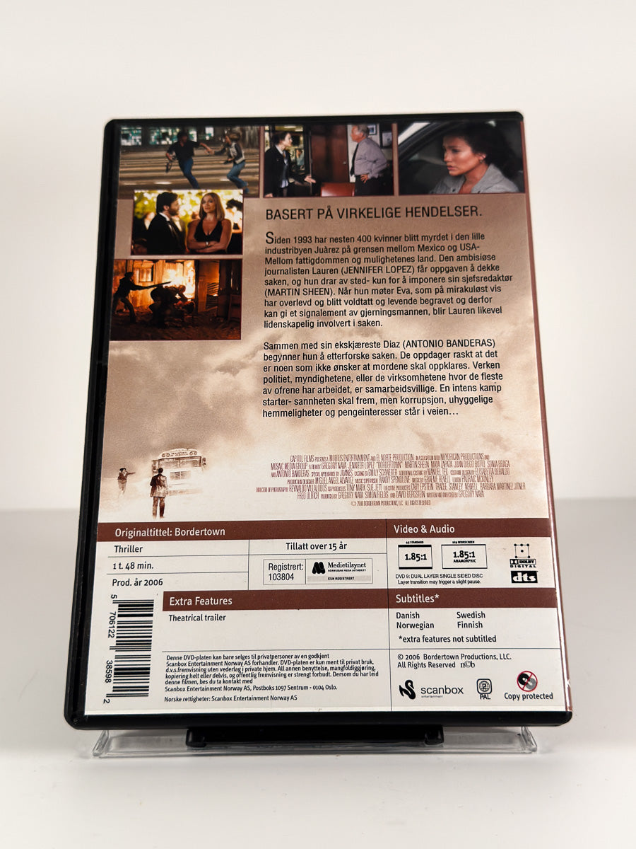 Bakside av cover til Bordertown på DVD