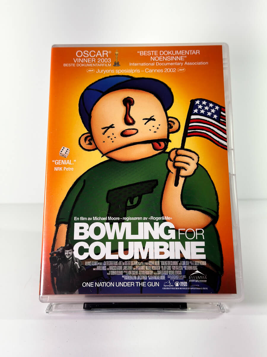 Forside av cover til Bowling for Columbine, brukt DVD hos Brukbar Film