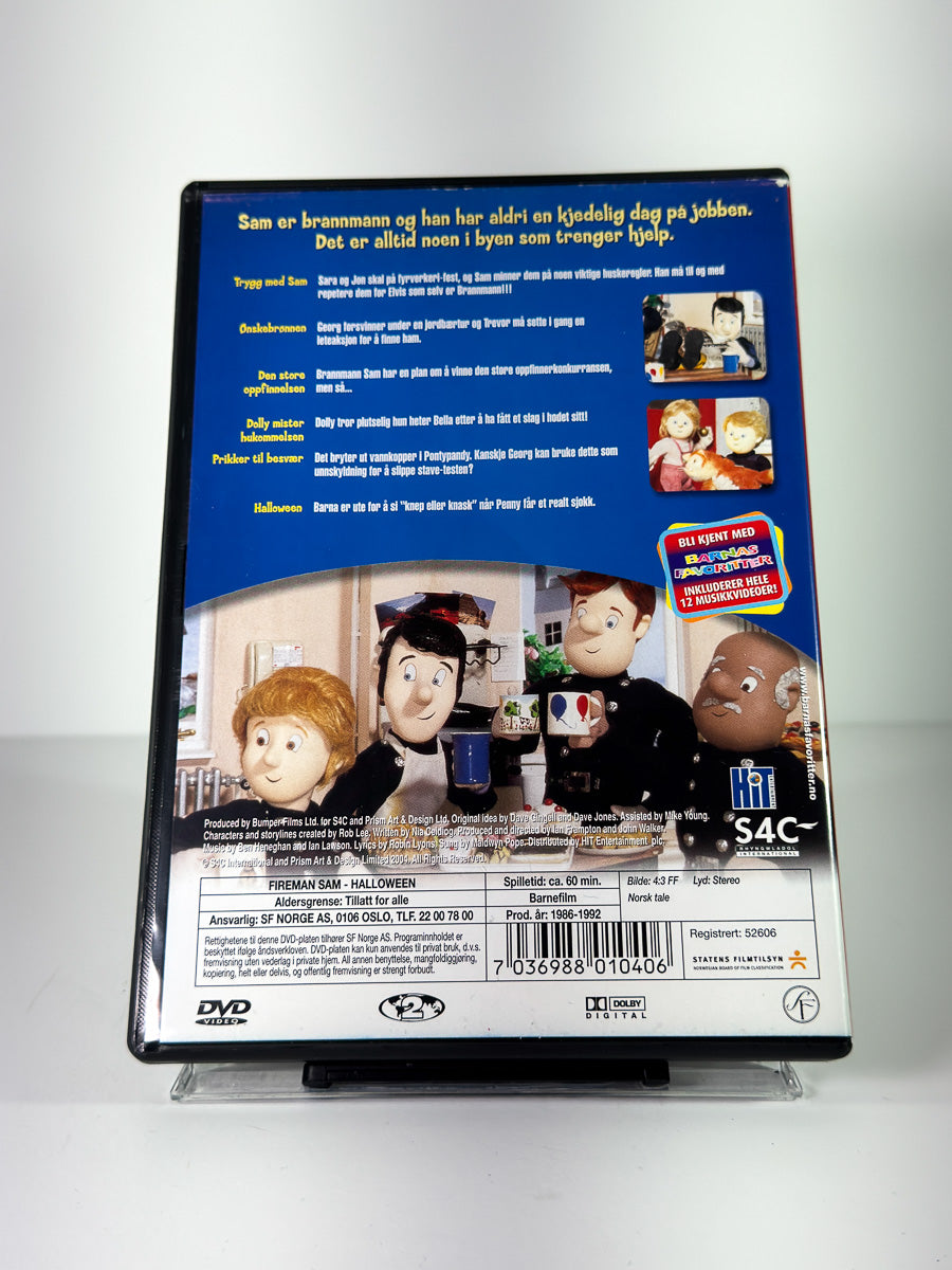 Bakside av cover til Brannmann Sam – Halloween på DVD