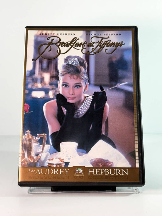 Forside av cover til breakfast at tiffanys, bruktfilm hos nettbutikken Brukbar Film 