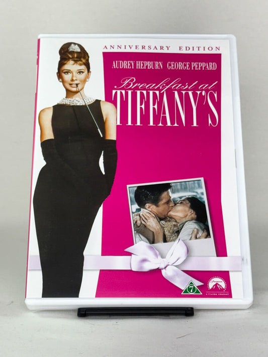 DVD-cover-forside til filmen Breakfast at Tiffany’s – Brukt DVD fra nettbutikken Brukbar Film