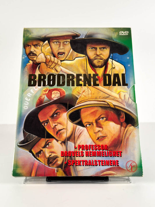 Forside av cover til Brødrene Dal – Professor Drøvels hemmelighet & Spektralsteinene på DVD