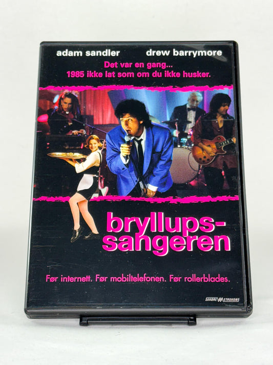 DVD-cover-forside til filmen Bryllupssangeren (The Wedding Singer) – Brukt DVD fra nettbutikken Brukbar Film