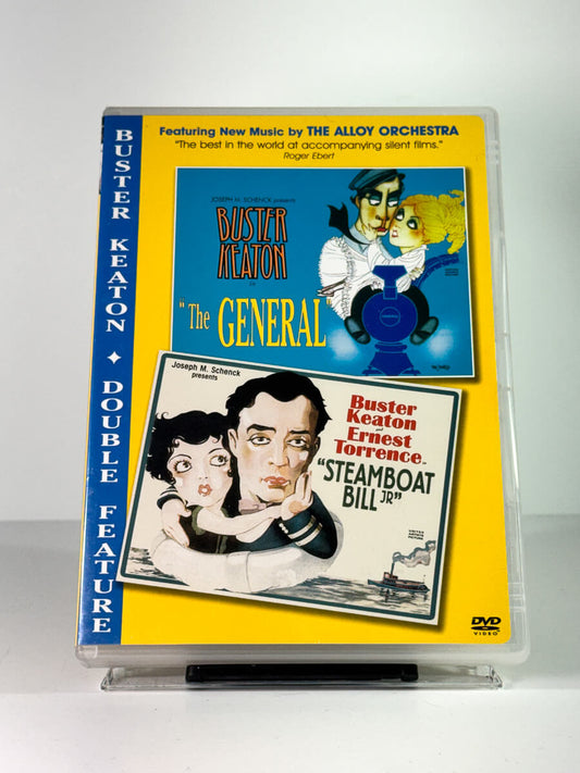 Forside av cover til buster keaton double feature: the general / steamboat bill jr, brukt DVD hos Brukbar Film