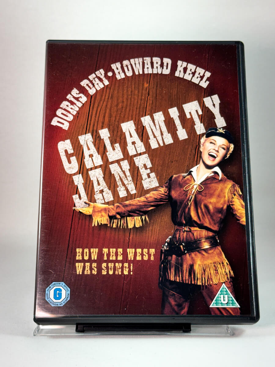 Forside av cover til Calamity Jane, bruktfilm hos nettbutikken Brukbar Film