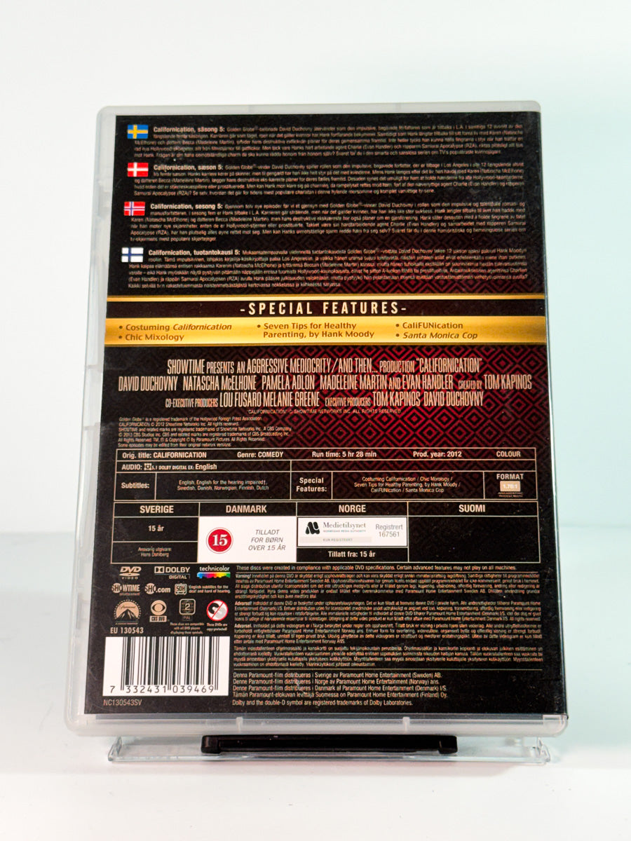 Bakside av cover til Californication – The Fifth Season, bruktfilm hos nettbutikken Brukbar Film