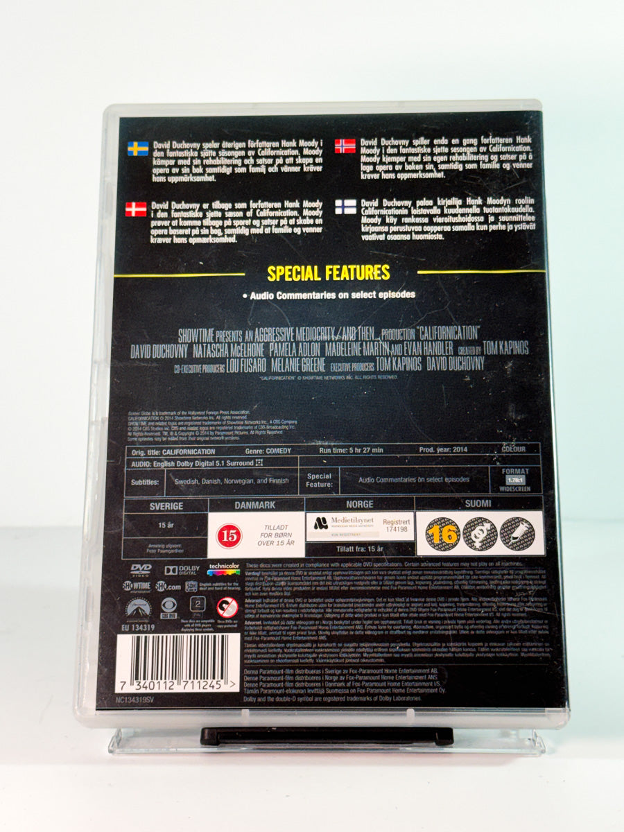 Bakside av cover til Californication – The Sixth Season, brukt DVD hos Brukbar Film
