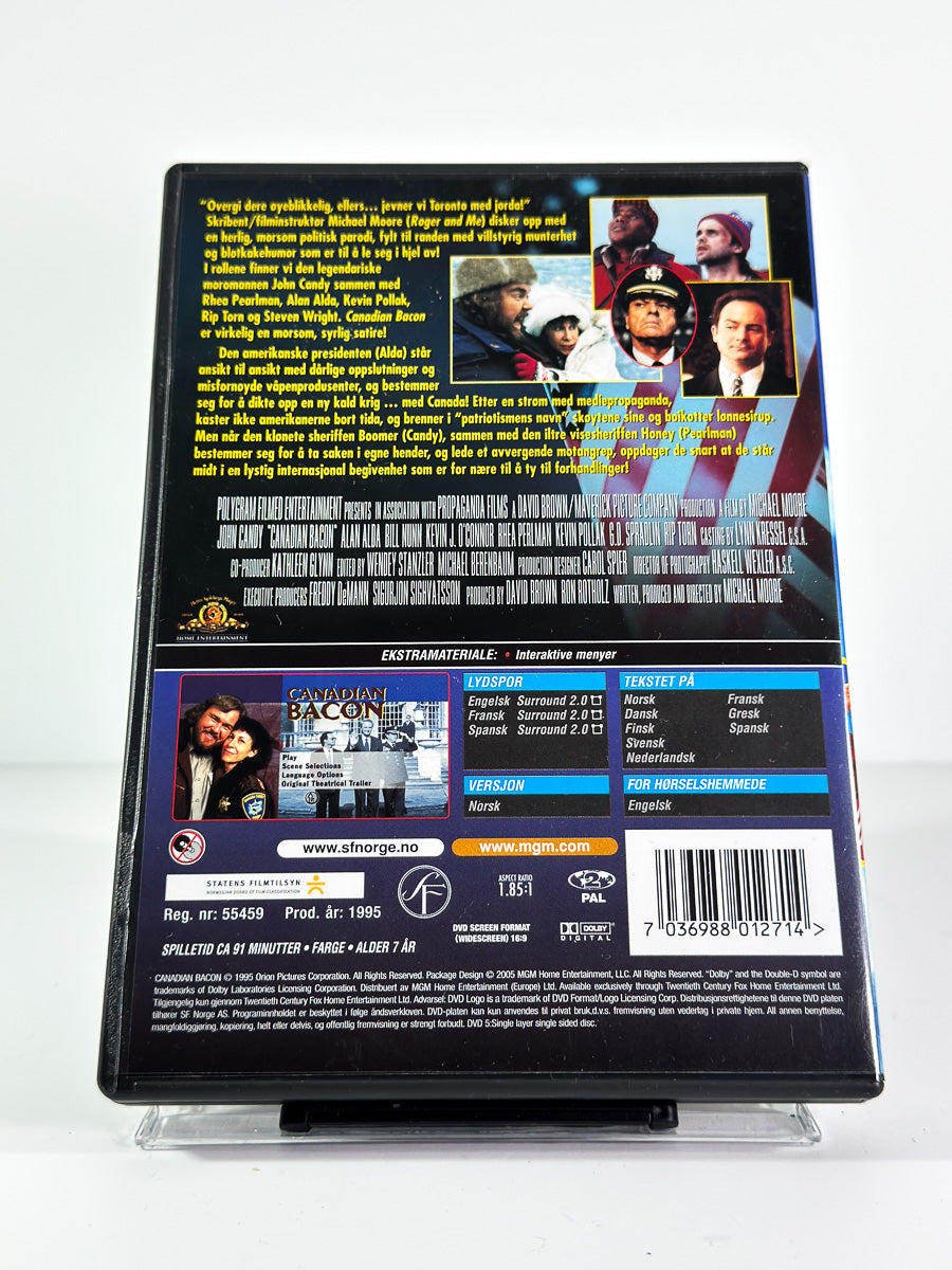 Bakside av cover til Canadian Bacon på DVD