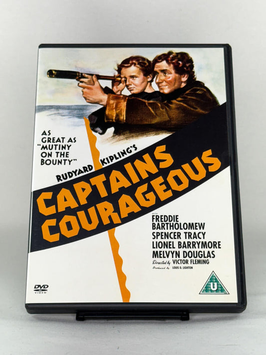Brukt DVD-film Captains Courageous – forside av originalt filmcover, kjøp klassiske eventyrfilmer på DVD hos Brukbar Film.
