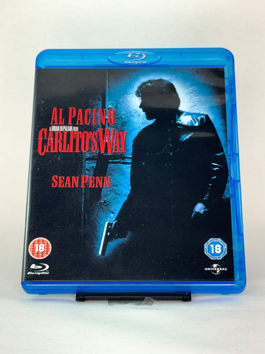 Blu-ray-cover forside av Carlito’s Way – brukt filmutgave, Al Pacino-klassiker på Blu-ray hos Brukbar Film.