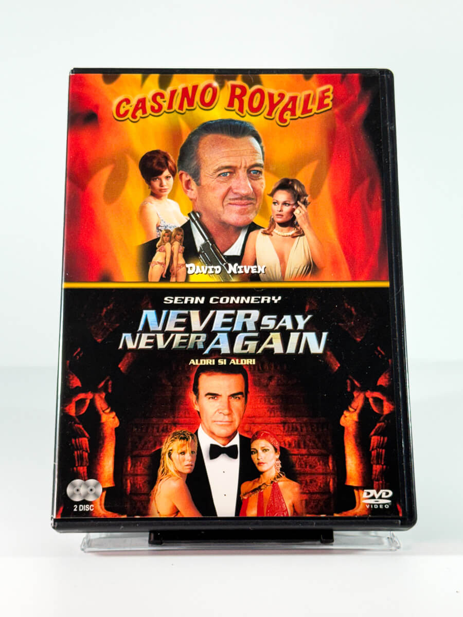 Forside av cover til Casino Royale / Never Say Never Again, brukt original DVD hos Brukbar Film