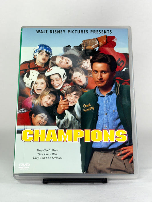 DVD-cover-forside til filmen Champions – Brukt DVD fra nettbutikken Brukbar Film