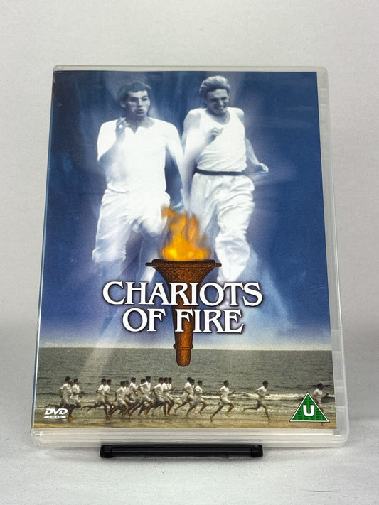 Forside av DVD-cover til Chariots of Fire – Oscar-vinnende klassiker om OL-løpere, brukt film hos Brukbar Film