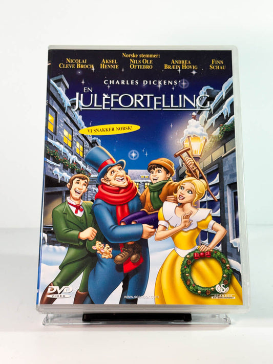 Forside av cover til charles dickens en julefortelling, bruktfilm på DVD hos Brukbar Film
