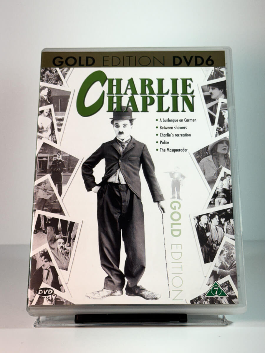 Forside av cover til Charlie Chaplin Gold Edition DVD6, bruktfilm hos nettbutikken Brukbar Film