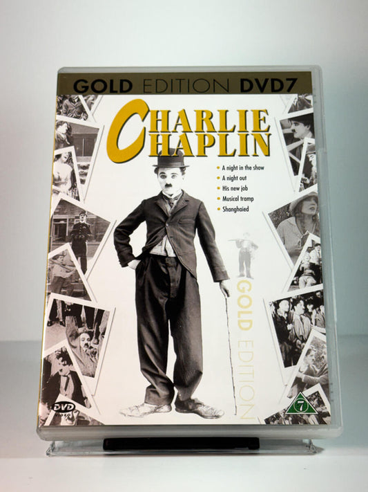 Forside av cover til Charlie Chaplin Gold Edition DVD7, brukt original DVD hos Brukbar Film