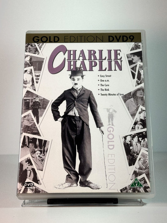 Forside av cover til Charlie Chaplin Gold Edition DVD9, brukt DVD hos Brukbar Film