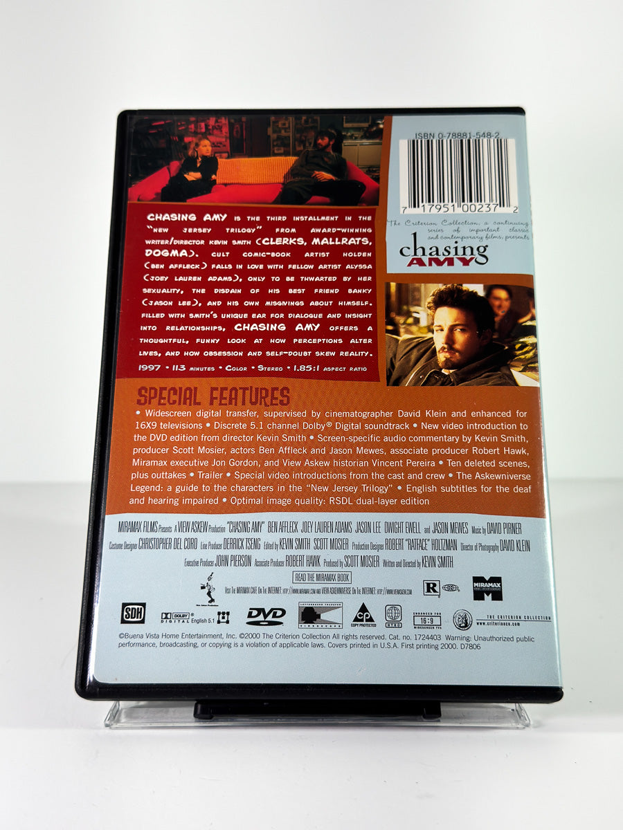 Bakside av cover til Chasing Amy på DVD
