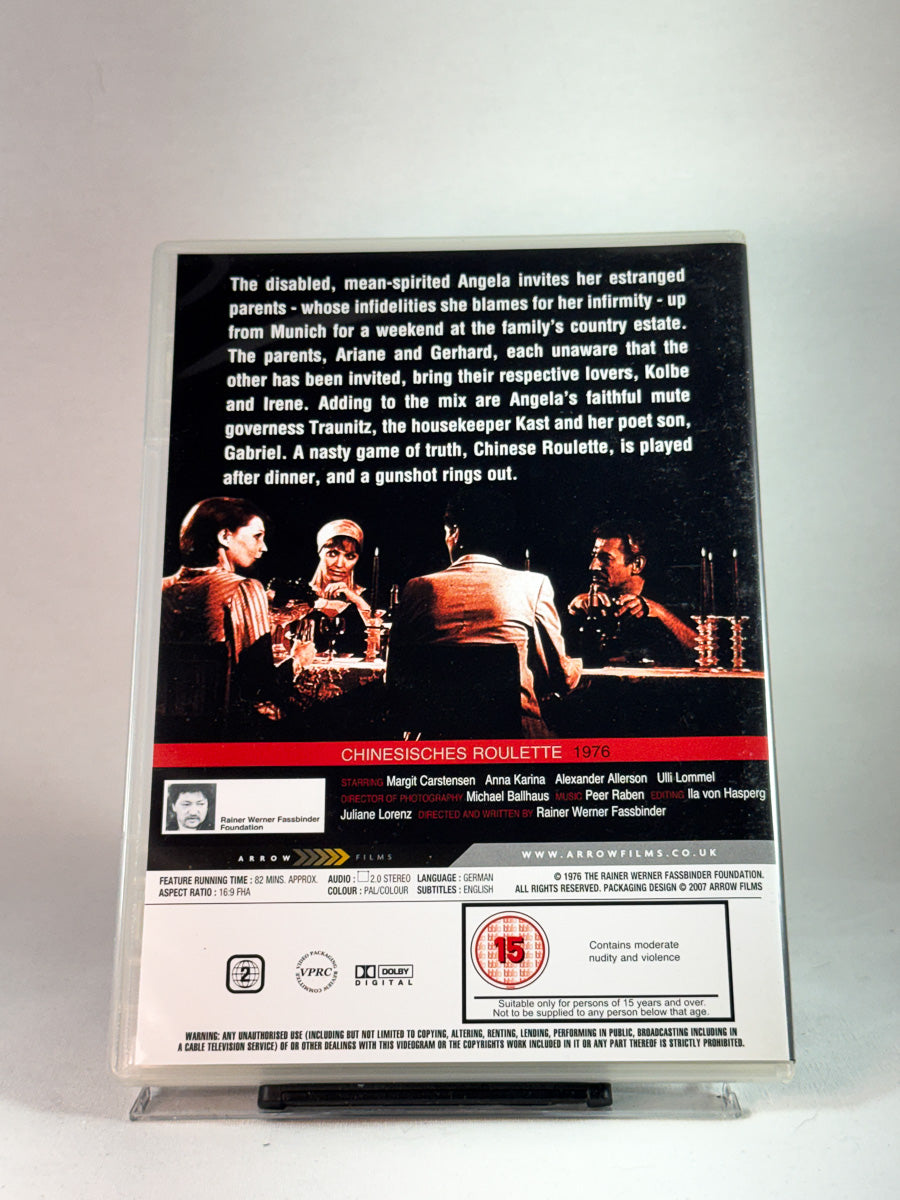 Bakside av cover til Chinese Roulette, brukt DVD hos Brukbar Film