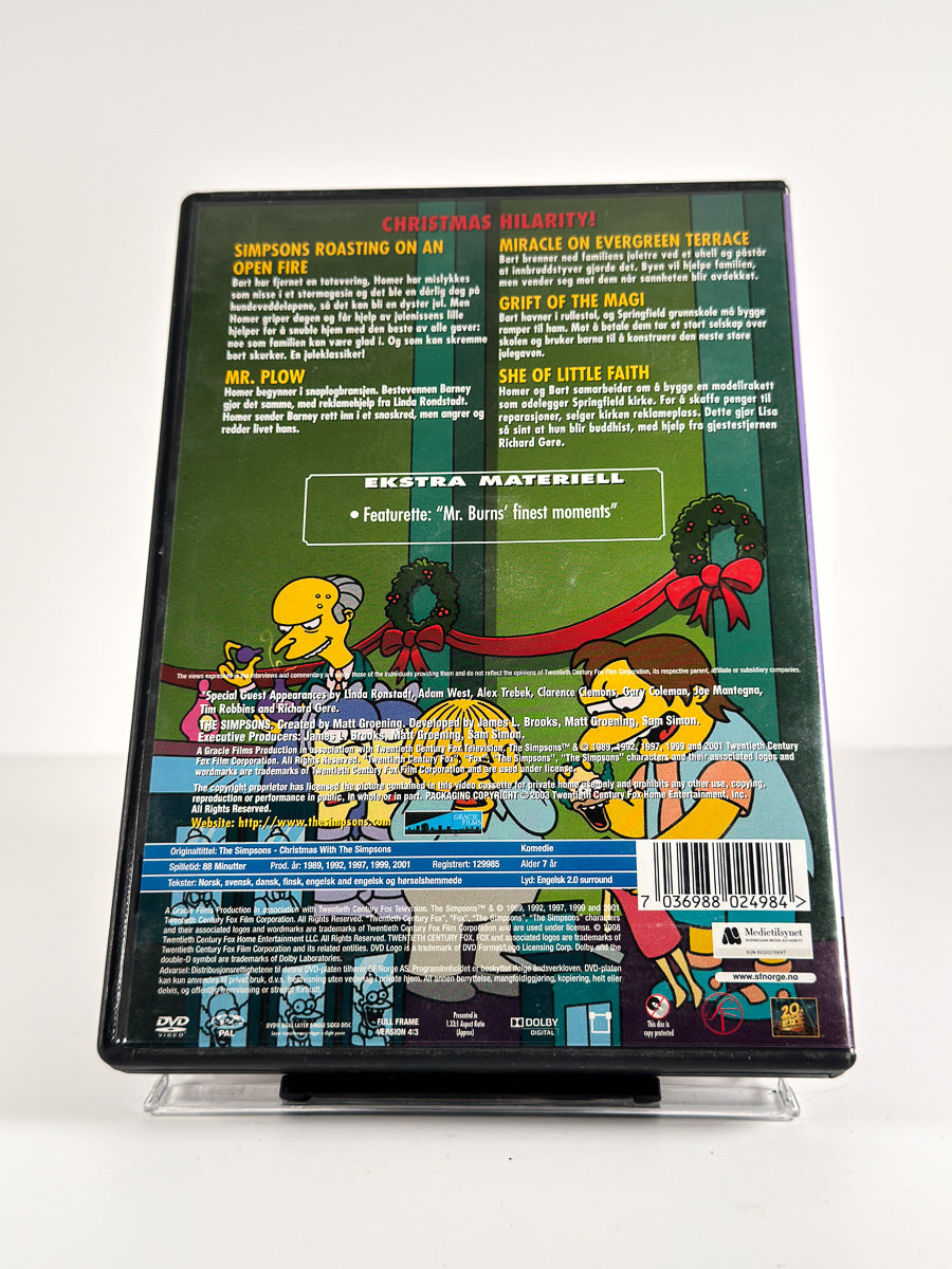 Bakside av cover til Christmas with the Simpsons på DVD