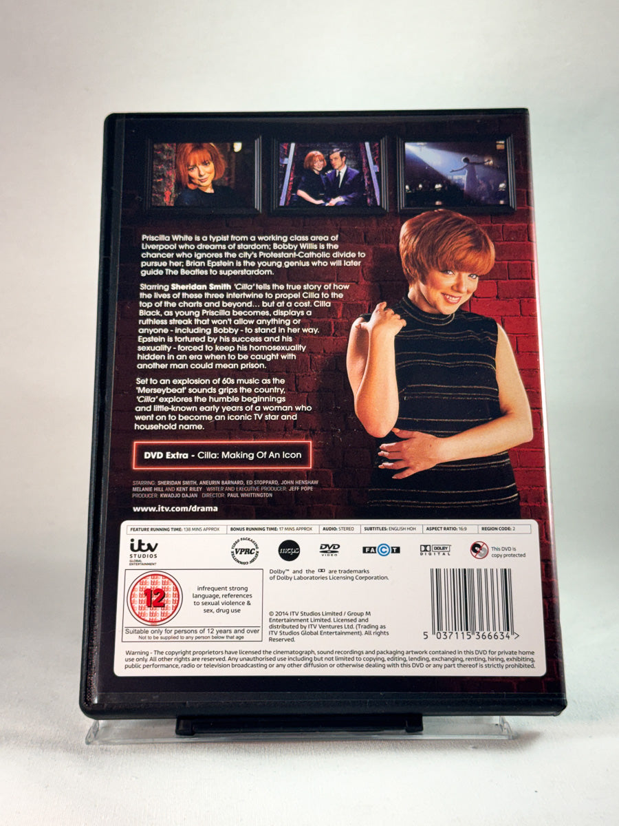 Bakside av cover til Cilla, bruktfilm hos nettbutikken Brukbar Film