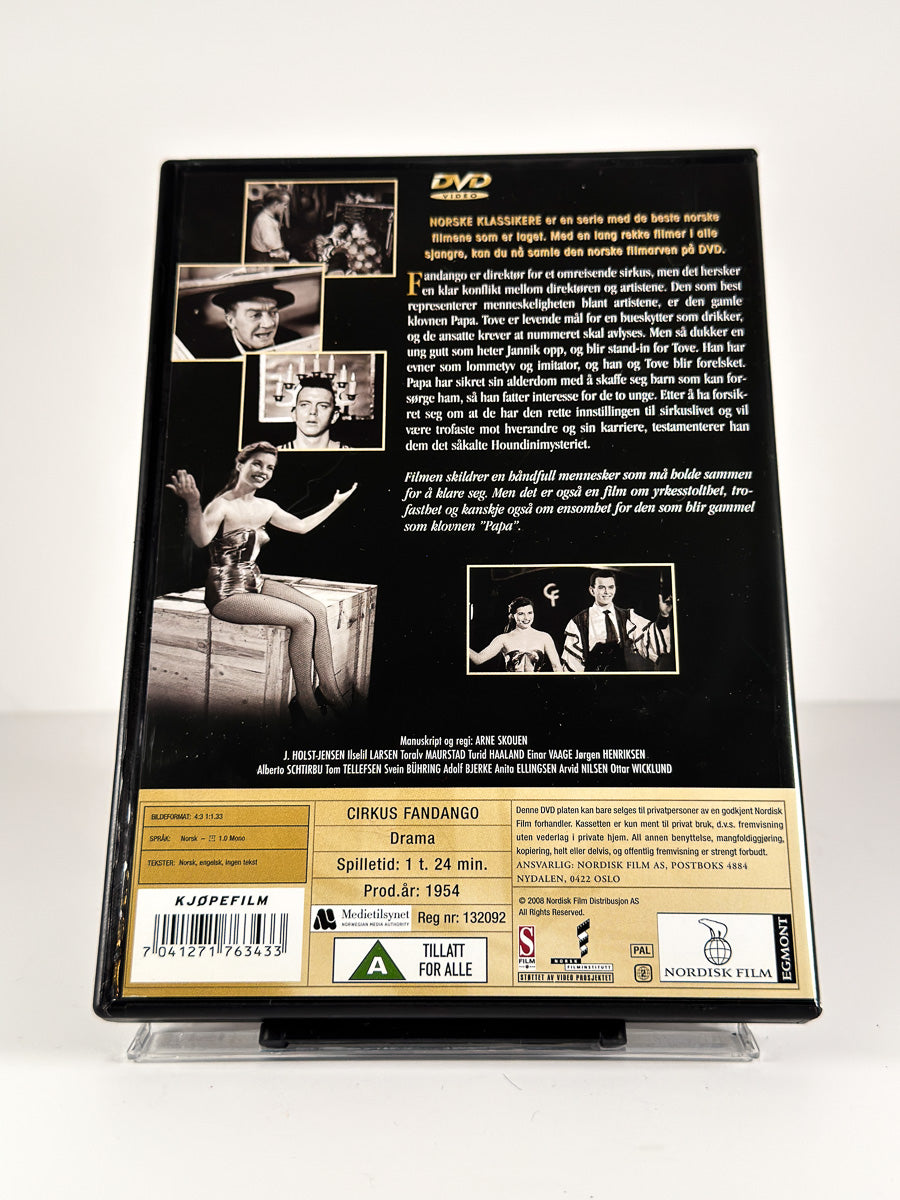 Bakside av cover til Cirkus Fandango på DVD