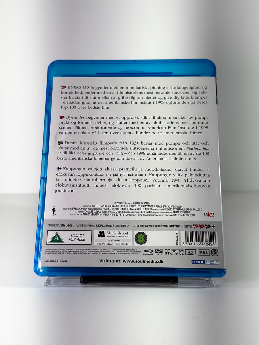 Bakside av cover til City Lights på Blu-ray