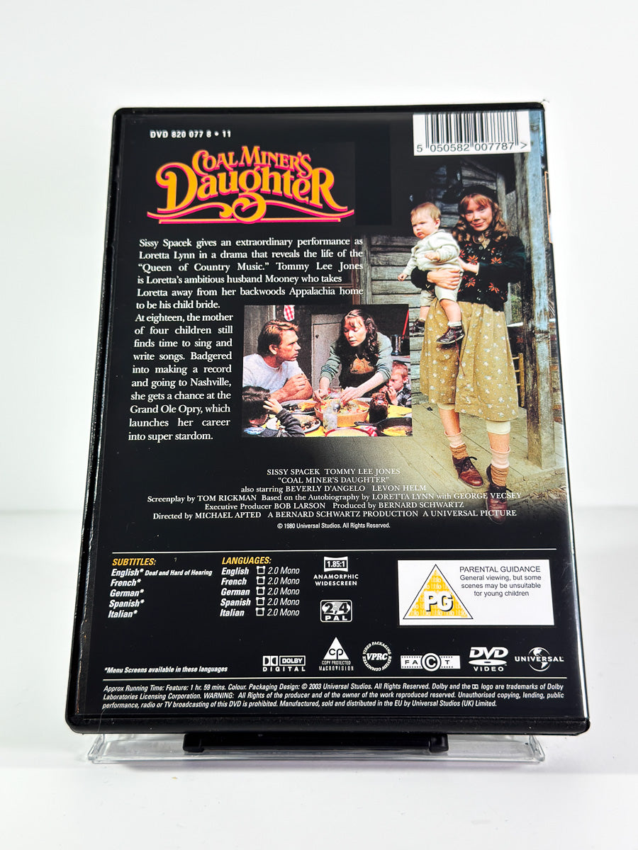 Bakside av cover til Coal Miner's Daughter på DVD