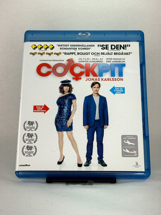 Forside av Blu-ray-cover til Cockpit – brukt svensk komedie på Blu-ray, kjøp original film hos Brukbar Film.