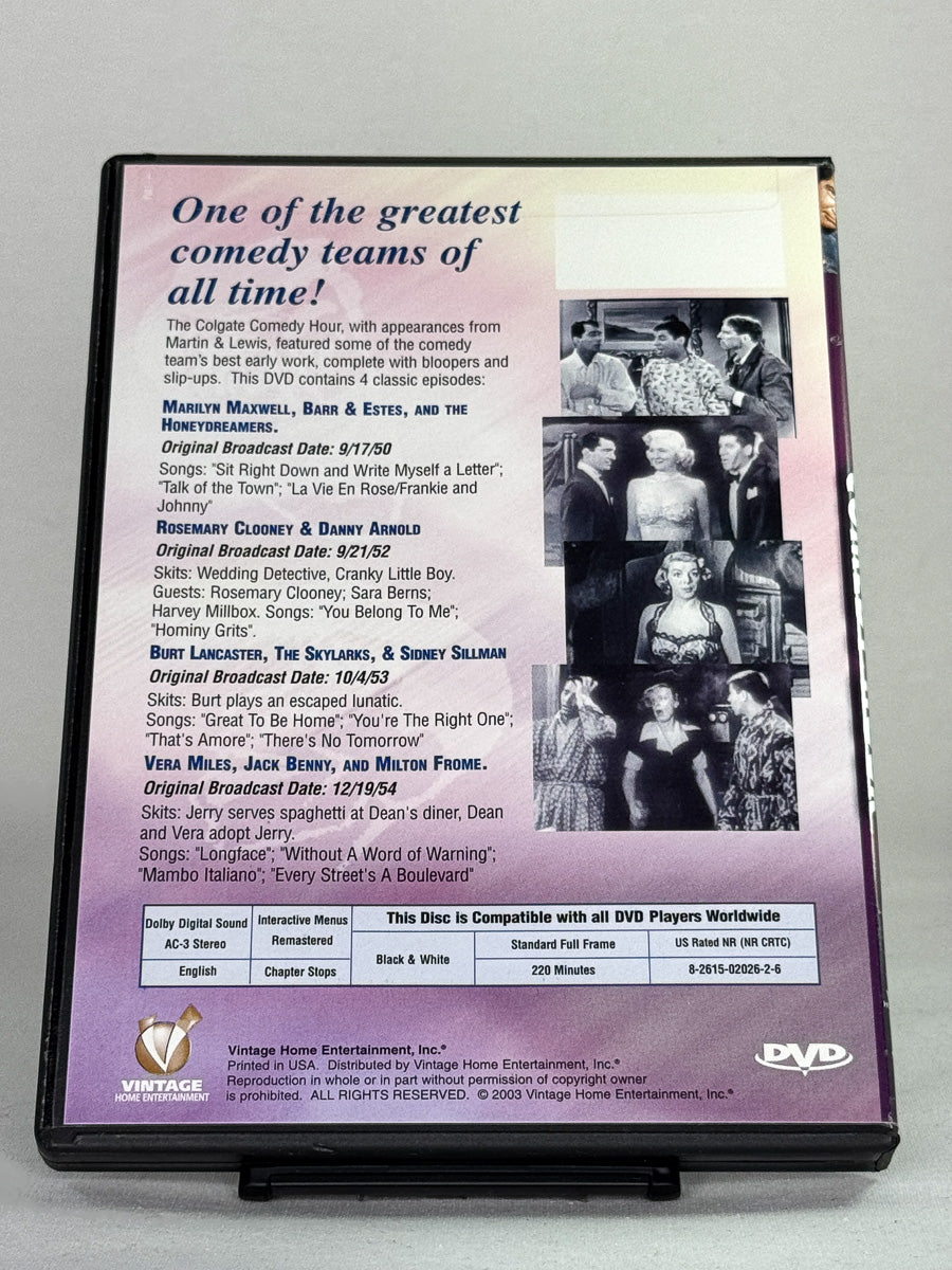 Bakside av DVD-coveret til Colgate Comedy Hour – Martin & Lewis – episoder/innhold og spesifikasjoner, brukt DVD fra Brukbar Film
