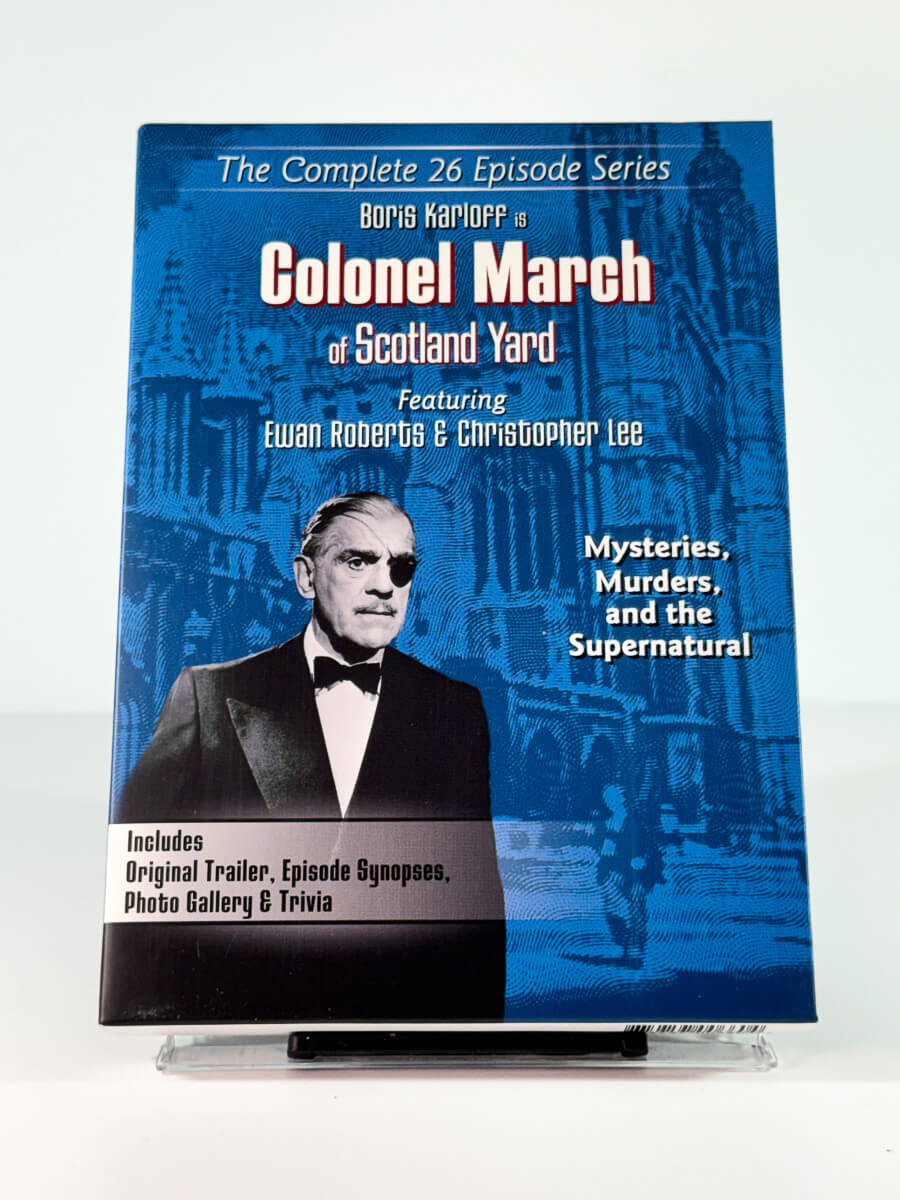 Forside av cover til Colonel March of Scotland Yard, brukt DVD hos Brukbar Film