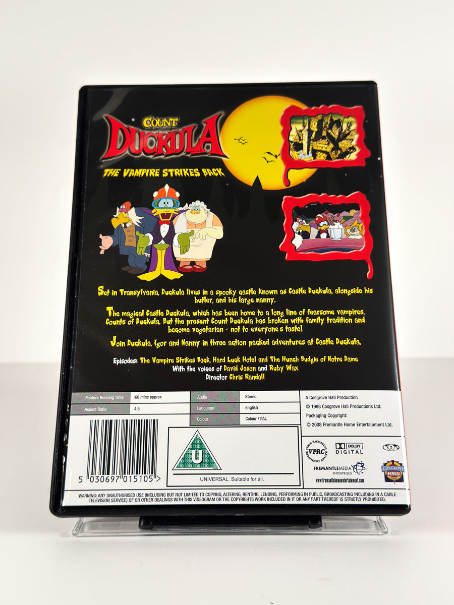 Bakside av cover til Count Duckula – The Vampire Strikes Back på DVD