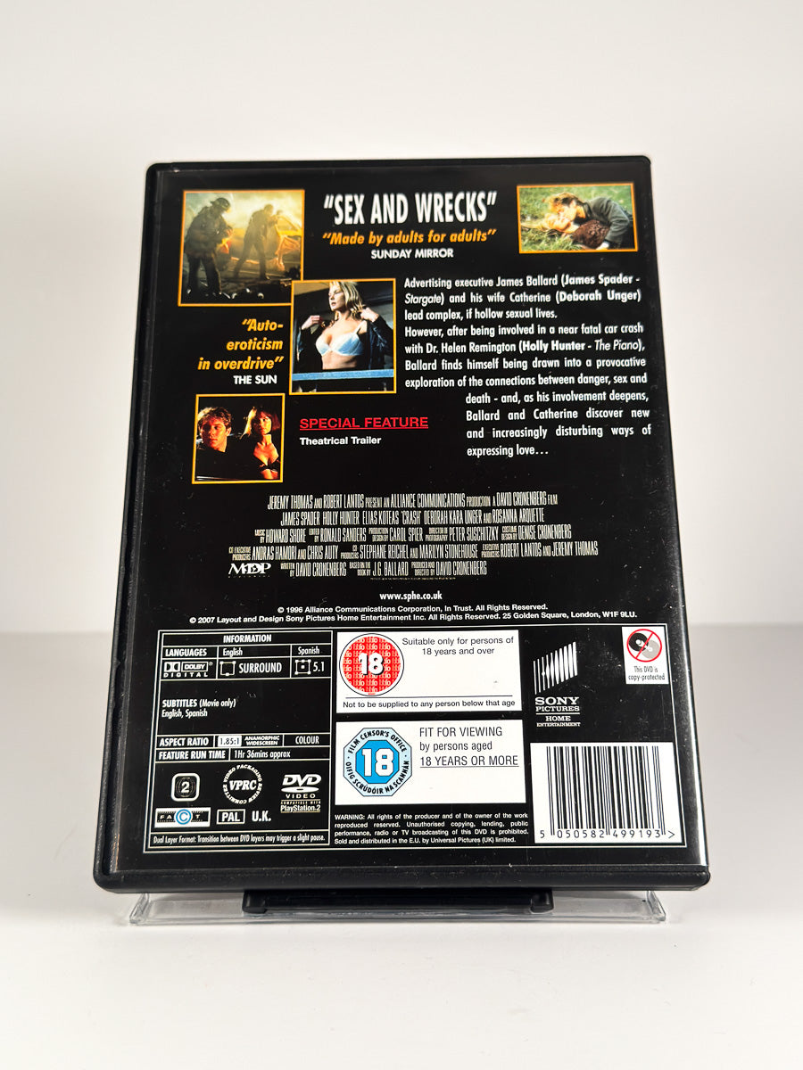 Bakside av cover til Crash på DVD