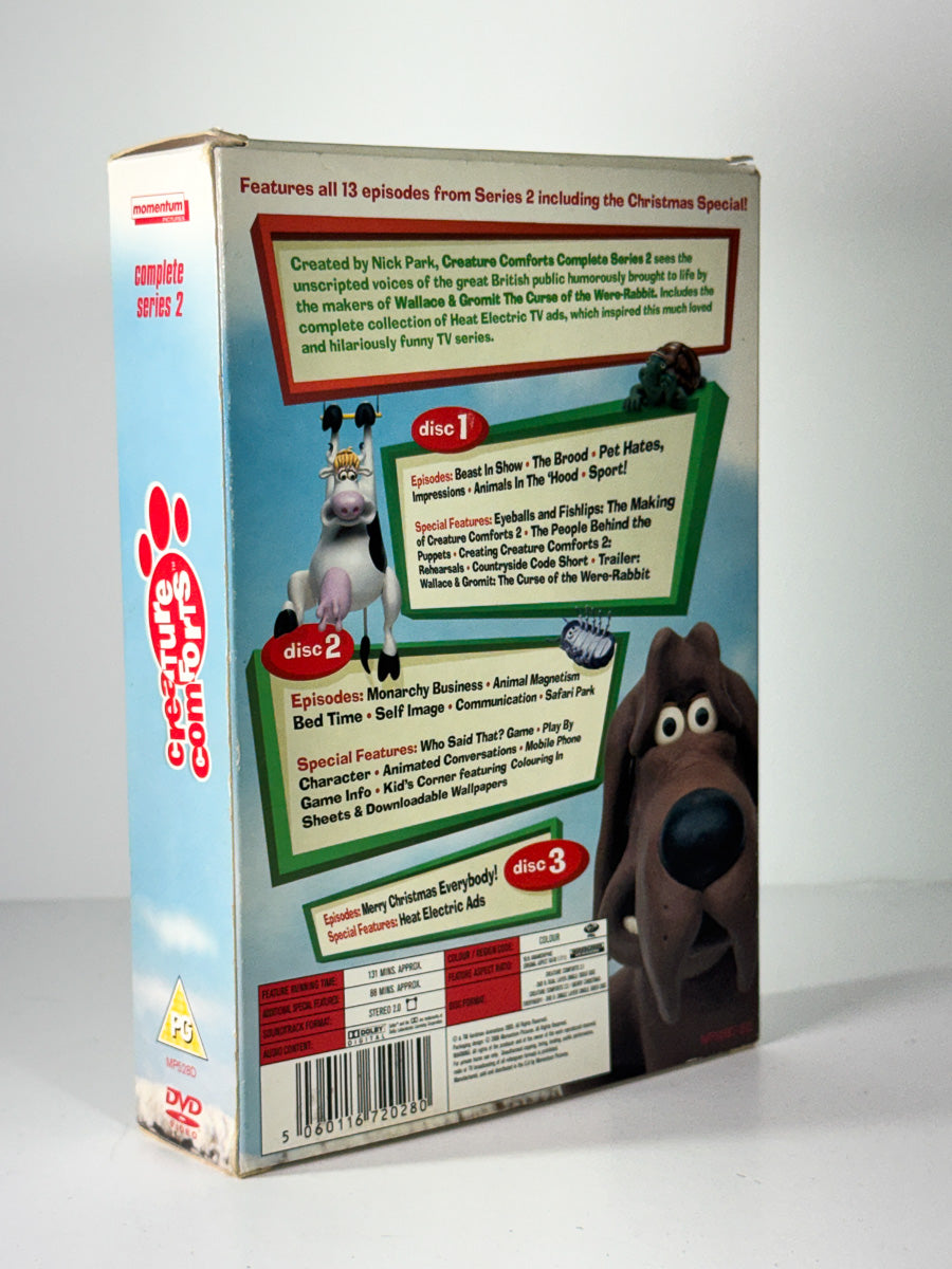 Bakside av cover til Creature Comforts – Complete Series 2, brukt DVD hos Brukbar Film